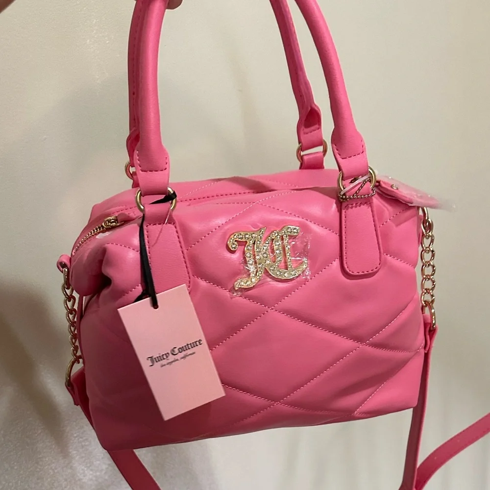 Limited edition RARE pink and gold rhinestone juicy handbag - Picture 2 of 5